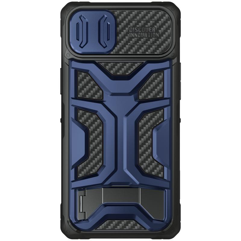 Voor iPhone 14 Plus NILLKIN Sliding Camera Cover Design TPU + PC Magnetische Telefoon Case (Blauw)