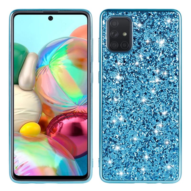 Voor Galaxy Note10 Lite / A81 Glitter Powder Shockproof TPU Beschermhoes (Blauw)