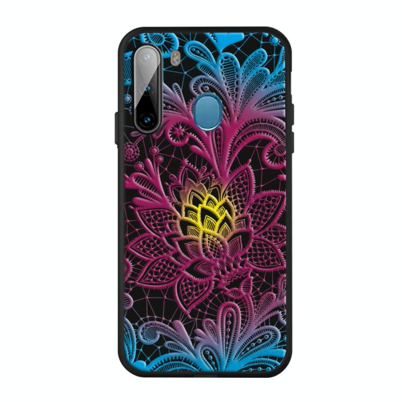 Voor Galaxy A21 Patroon Printing Embossment TPU Mobile Case (Dazzling kant)