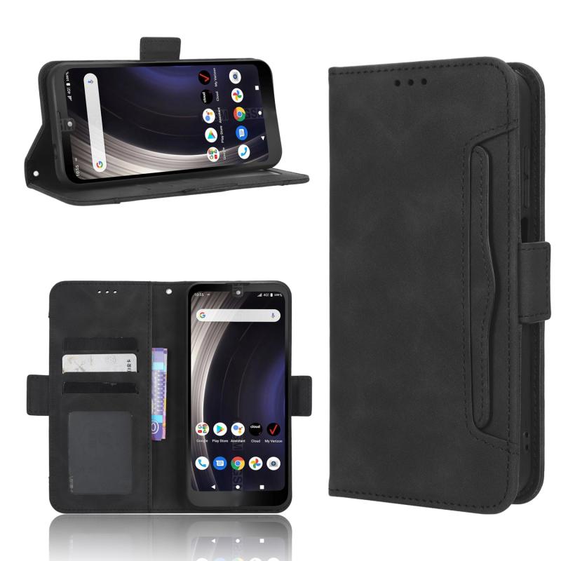 Voor Orbic JOY RC608L Skin Feel Calf Texture Card Slots Leather Phone Case(Black)