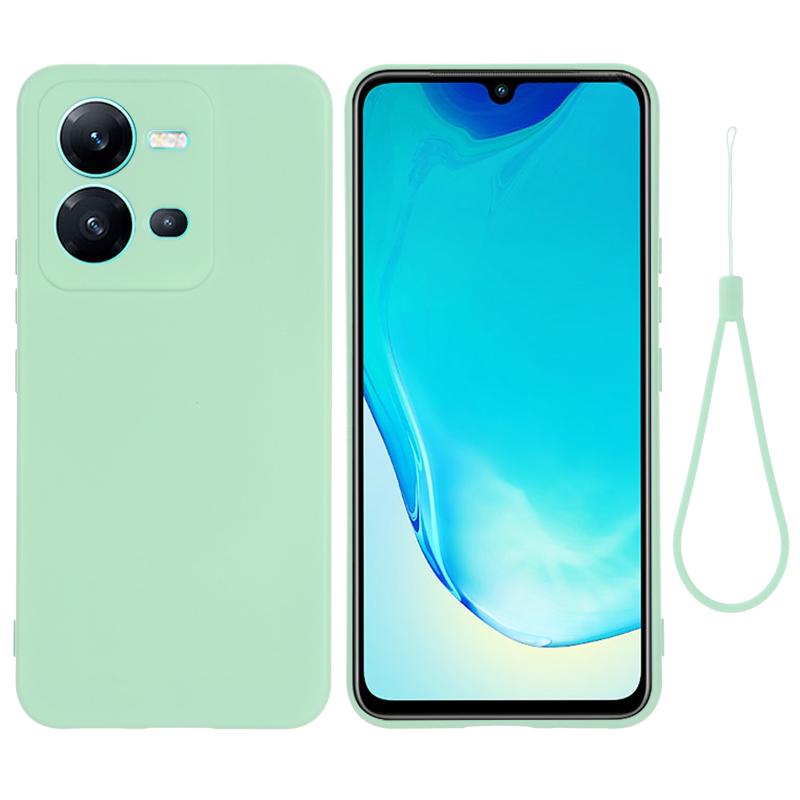 Voor vivo V25 5G / V25E 5G / X80 Lite Pure kleur vloeibare siliconen schokbestendig volledige dekking telefoonhoes