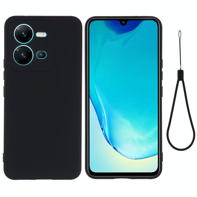 Voor vivo V25 5G / V25E 5G / X80 Lite Pure kleur vloeibare siliconen schokbestendig volledige dekking telefoonhoes