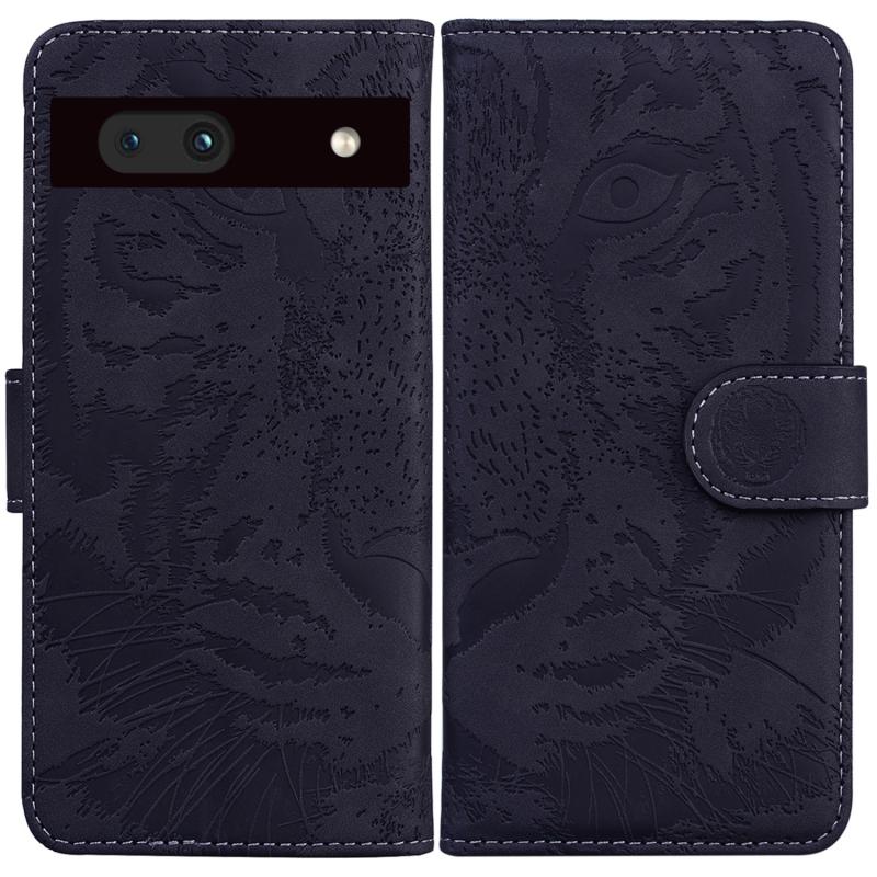 Voor Google Pixel 7a Tiger Embossing Pattern Flip lederen telefoonhoes