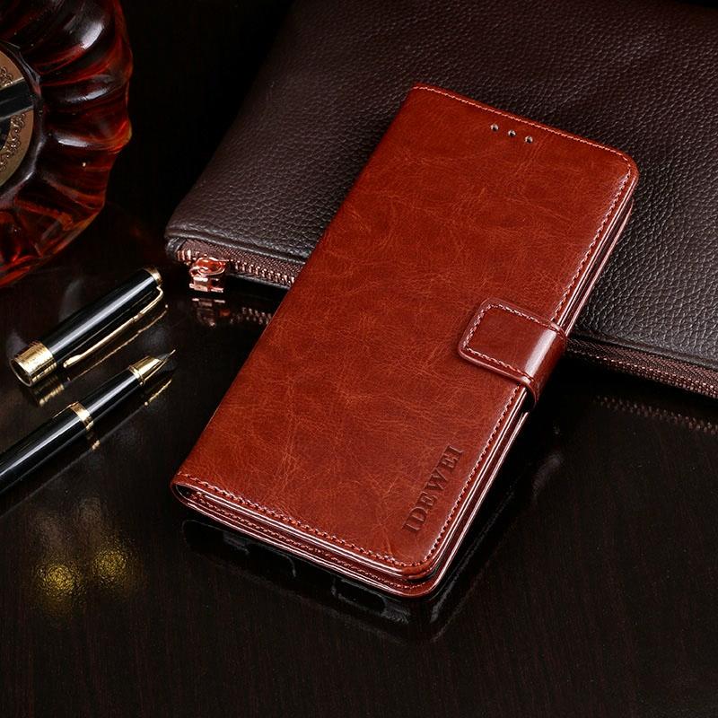 Voor Vivo V9 idewei Crazy Horse Texture Horizontale Flip Lederen Case met Holder & Card Slots & Wallet(Brown)