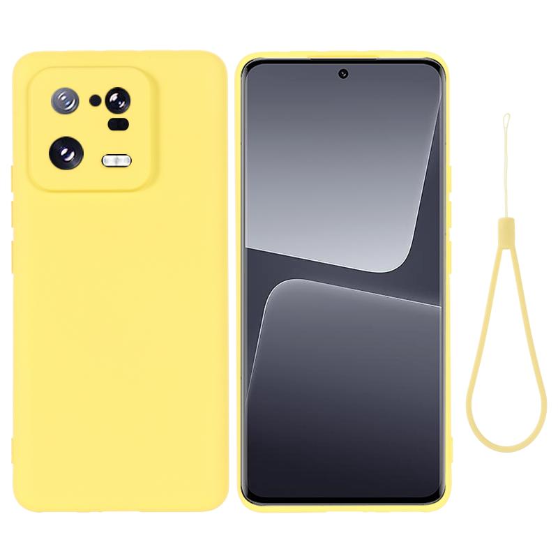 Voor Xiaomi 13 Pro Pure Color vloeibare siliconen schokbestendig telefoonhoesje