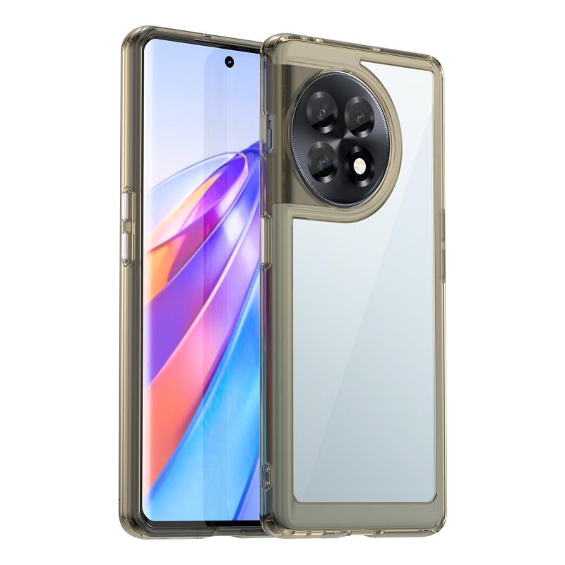 Voor OnePlus 11R 5G kleurrijke serie acryl + TPU telefoonhoes (transparant grijs)