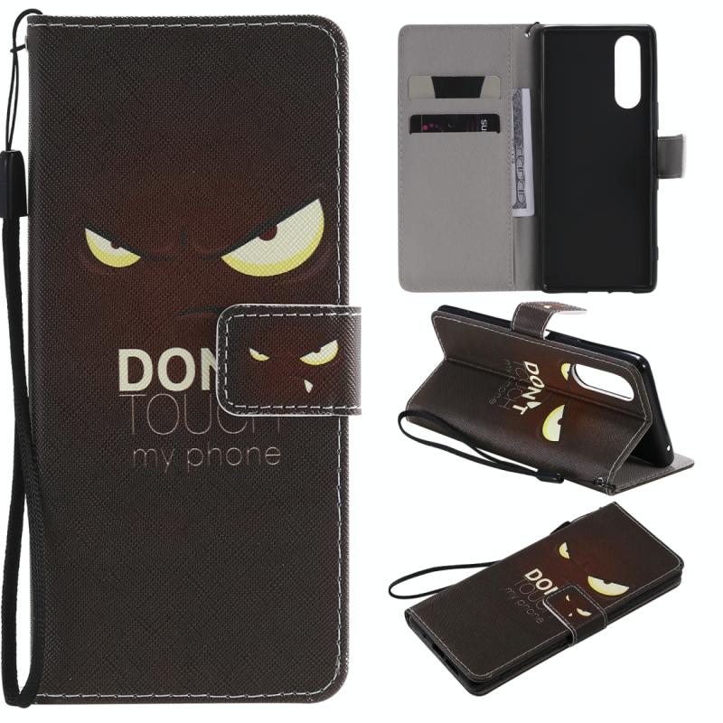 Voor Sony XZ5 Painting Horizontal Flip Leather Case met Holder & Card Slot & Lanyard(Eye)