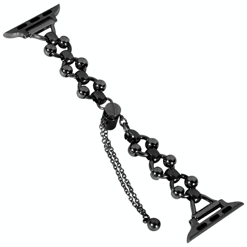 Voor Apple Watch Ultra 49mm / Series 8&7 45mm / SE 2&6&SE&5&4 44mm / 3&2&1 42mm Steel Ball Chain Watch Band