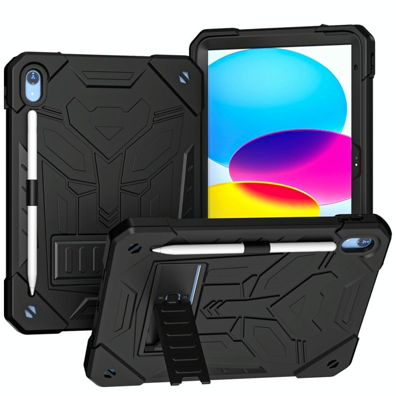 Voor iPad 10e generatie 10.9 2022 Bumblebee siliconen + pc schokbestendige tablethoes met houder