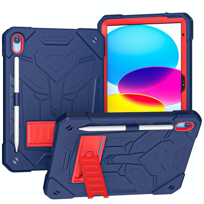 Voor iPad 10e generatie 10.9 2022 Bumblebee siliconen + pc schokbestendige tablethoes met houder