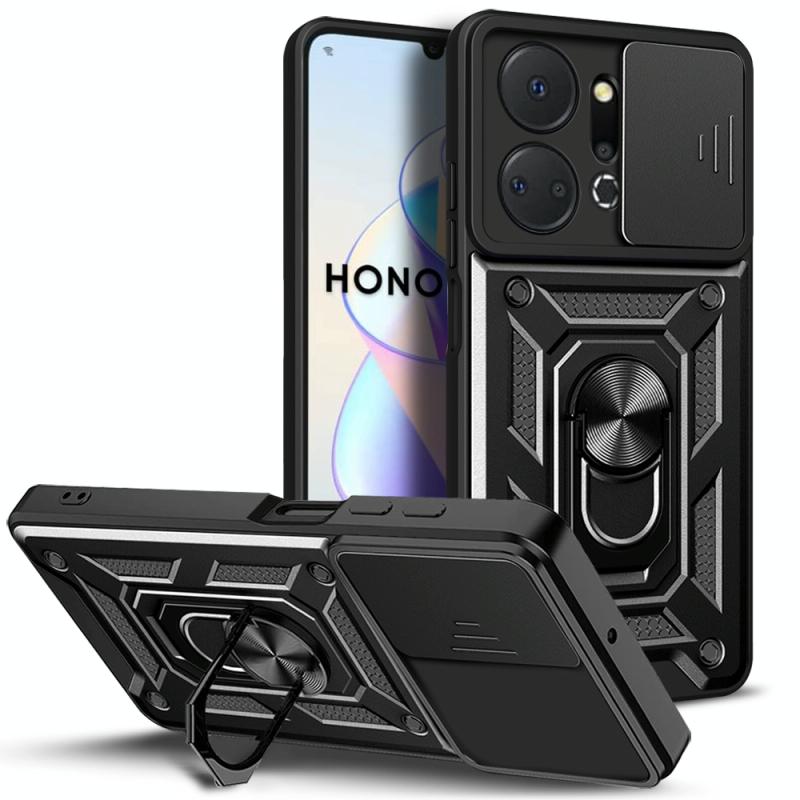 Voor Honor X7a 5G glijdende camerahoes ontwerp TPU + pc telefoonhoes