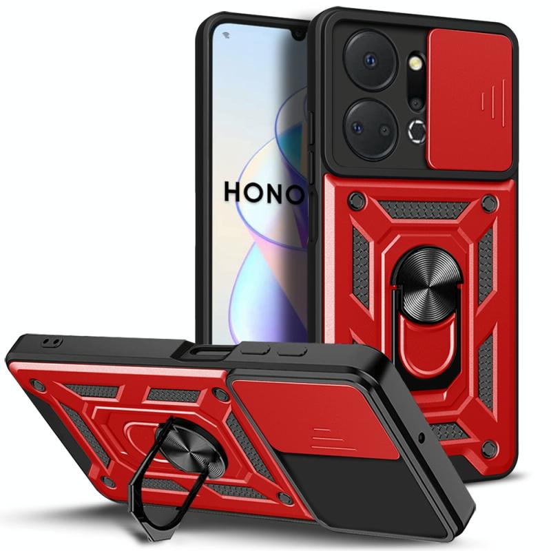 Voor Honor X7a 5G glijdende camerahoes ontwerp TPU + pc-telefoonhoes