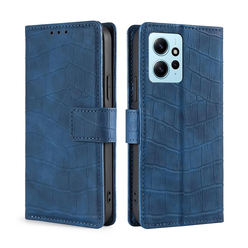 Voor Xiaomi Redmi Note 12 4G Global Skin Feel Crocodile magnetische sluiting lederen telefoonhoes