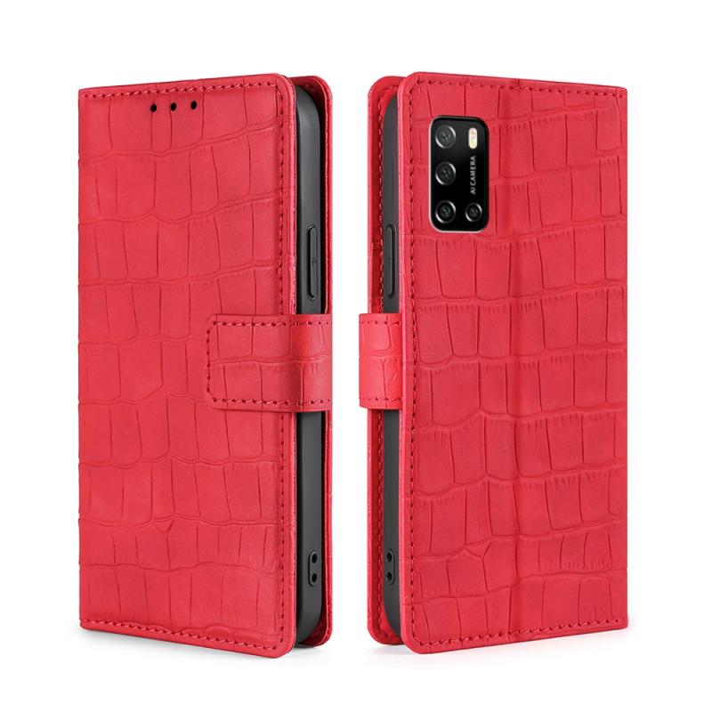 Voor Rakuten Big S Skin Feel Crocodile magnetische sluiting lederen telefoonhoes