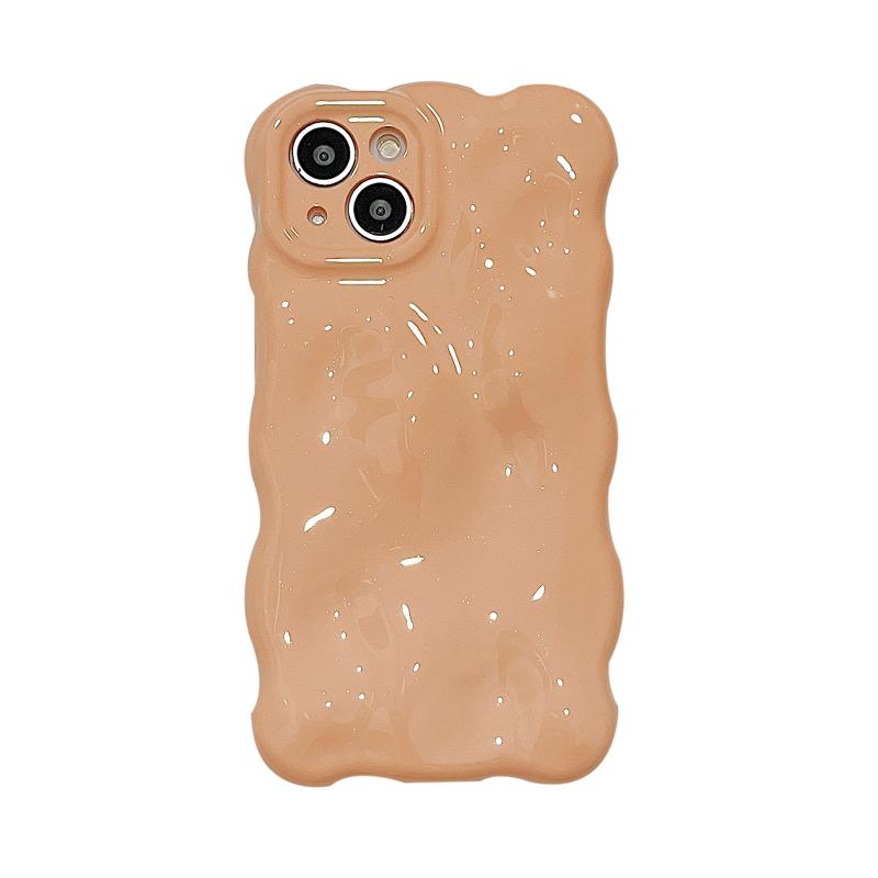 Voor iPhone 12 Pro Gloss Oil Wave Bubbles TPU-telefoonhoes