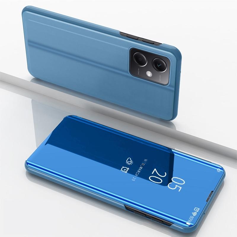 Voor Redmi Note 12 4G Global Plated Mirror Horizontal Flip lederen telefoonhoes met houder