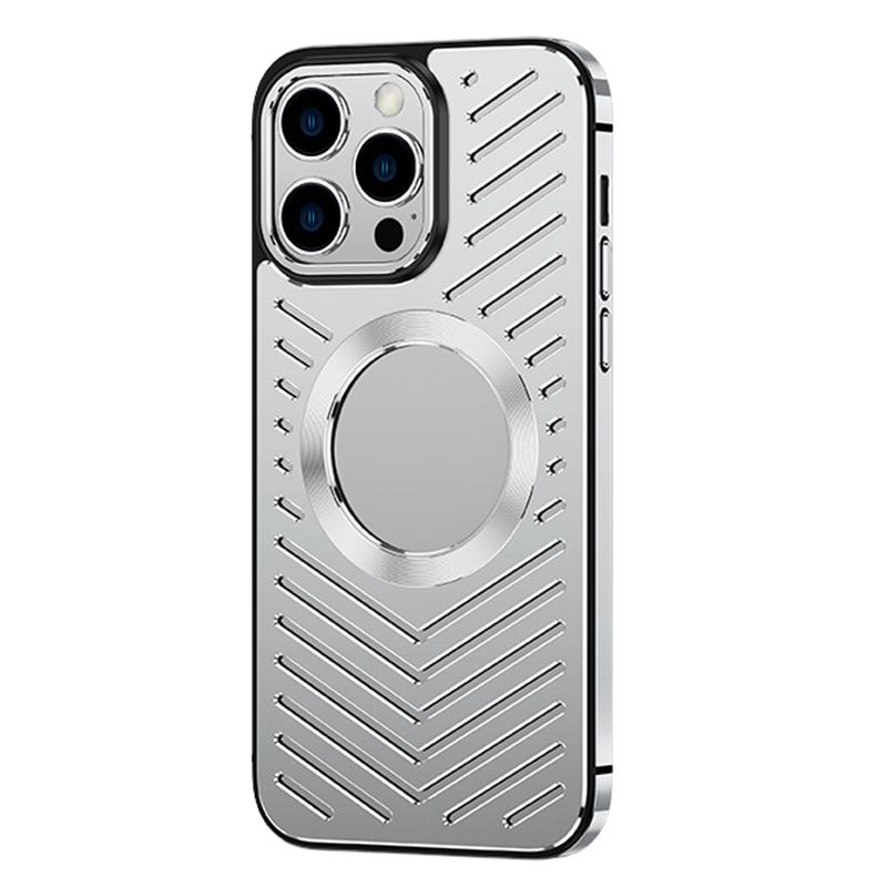 Voor iPhone 13 Pro Max MagSafe magnetische metalen koeling telefoonhoes