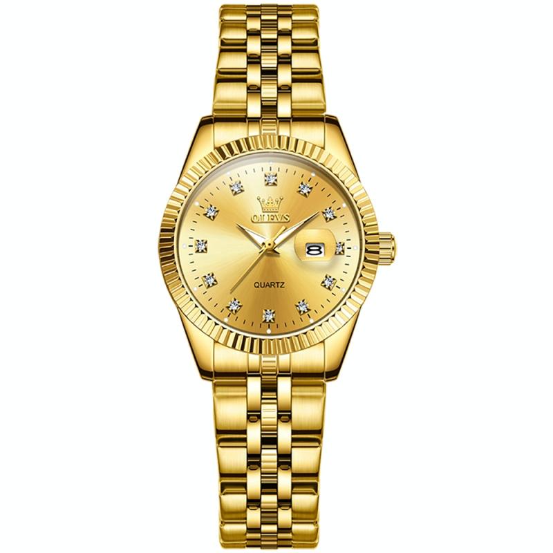 OLEVS 5526 dames diamanten set lichtgevend waterdicht quartz horloge