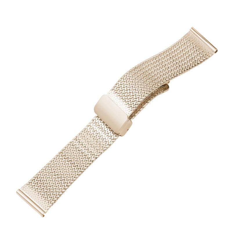 Voor Apple Watch 38 mm magnetische gesp visgraat mesh metalen horlogeband (Starlight)