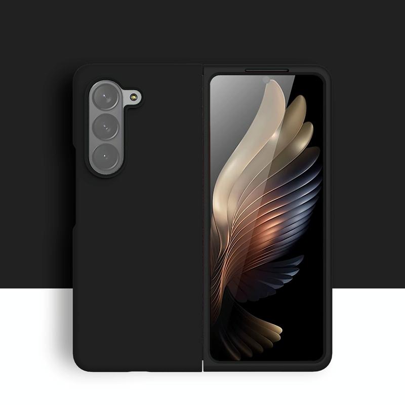 Voor Samsung Galaxy Z Fold5 Silicone Skin Feel opvouwbare telefoonhoes