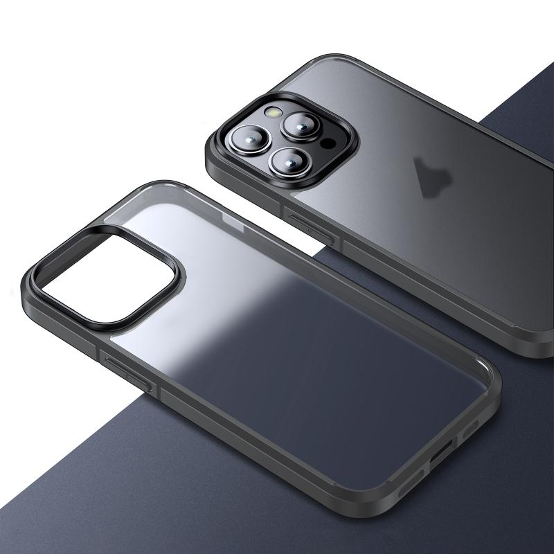 Voor iPhone 15 Pro Max Ice-Crystal Matte TPU harde pc-telefoonhoes