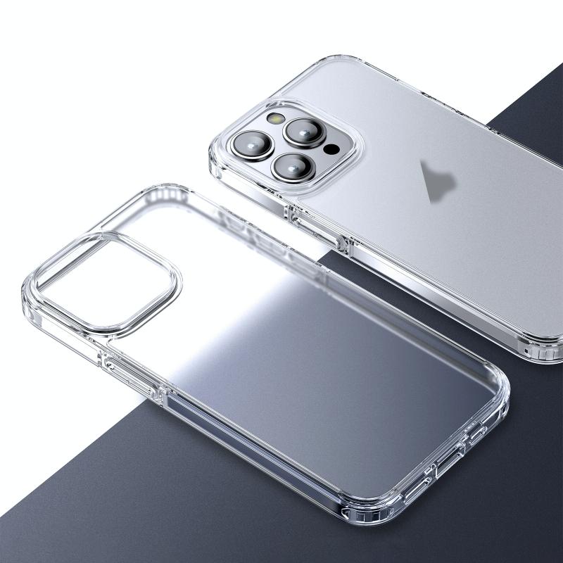 Voor iPhone 15 Pro Ice-Crystal Matte TPU harde pc-telefoonhoes