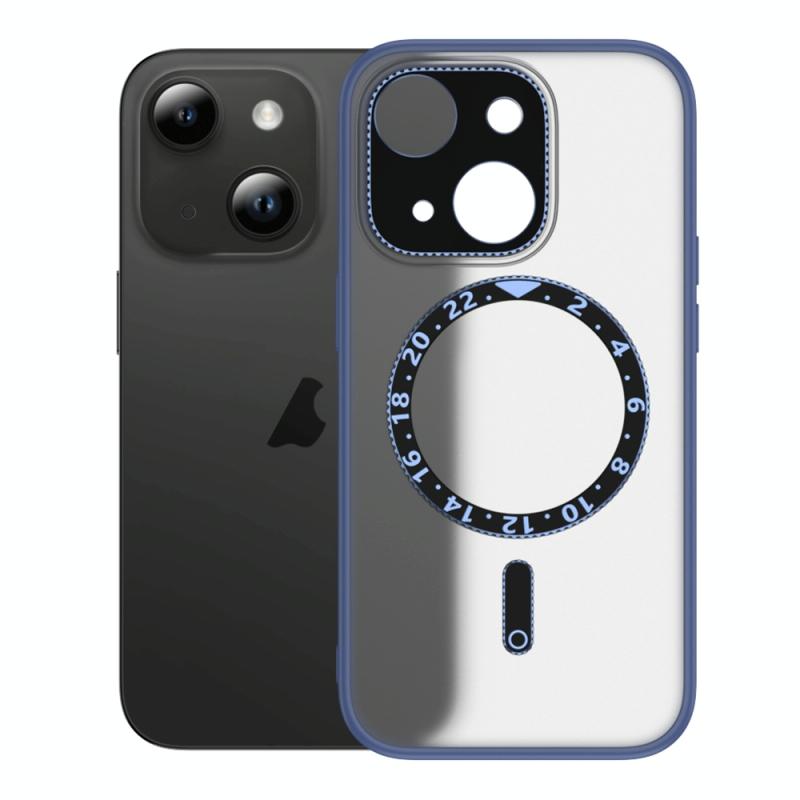 Voor iPhone 13 Wijzerplaat Magsafe Telefoonhoes (Sierra Blue)