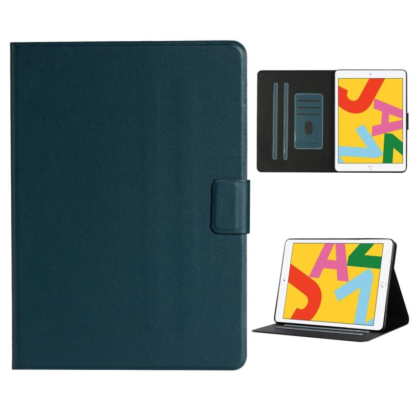 Voor iPad 10.2 Solid Color Horizontale Flip Lederen Case met Kaartslots & Houder & Slaap / Wake-up Functie(Donkergroen)
