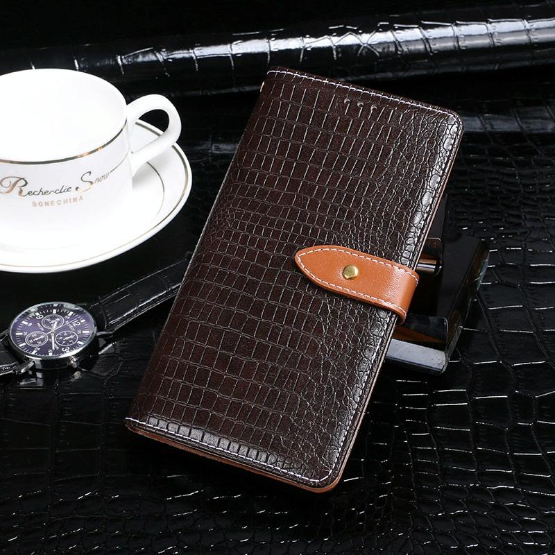 Voor Vivo Y50 idewei Crocodile Texture Horizontale Flip Lederen Case met Holder & Card Slots & Wallet(Donkerbruin)