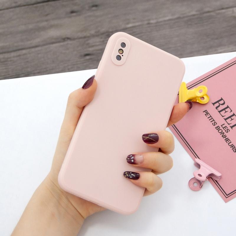 Voor iPhone XR Magic Cube Frosted Silicon SiliconEn Shockproof Full Coverage Protective Case (Roze)