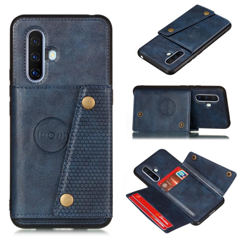 Voor Vivo X30 Double Buckle PU + TPU Schokbestendige magnetische beschermhoes met kaartsleuf & houder(blauw)