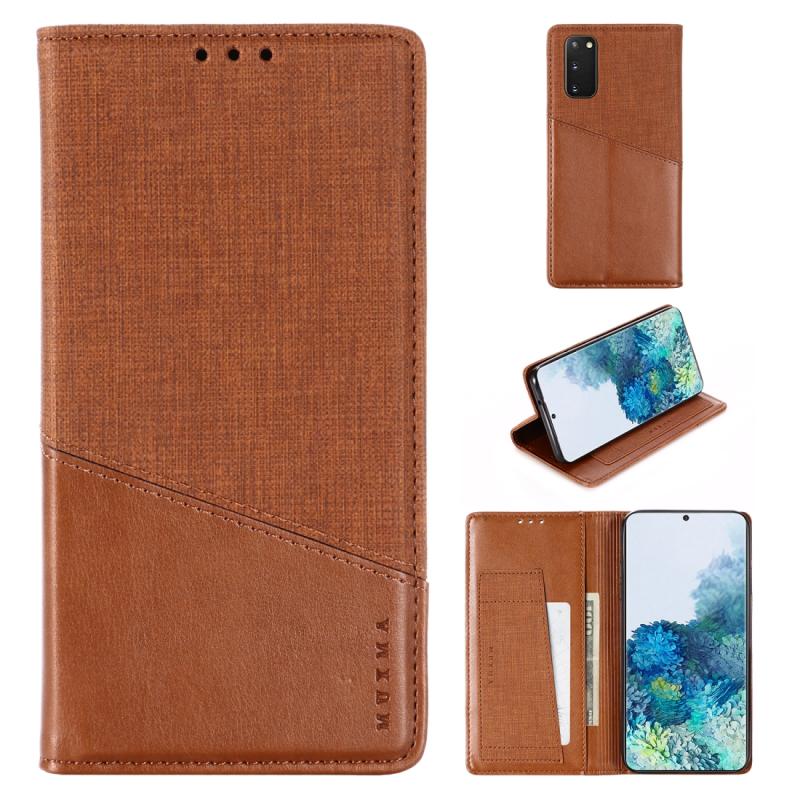 Voor Samsung Galaxy S20 MUXMA MX109 Horizontale Flip Lederen case met Holder & Card Slot & Wallet(Bruin)