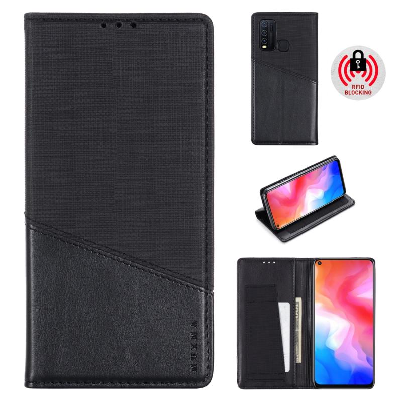 Voor Vivo Y50 MUXMA MX109 Horizontale Flip Lederen kast met Holder & Card Slot & Wallet(Zwart)