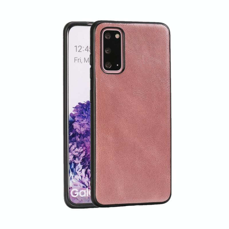 Voor Samsung Galaxy S20 Crazy Horse Textured Kalfsleer PU +PC + TPU Case (Rose Gold)