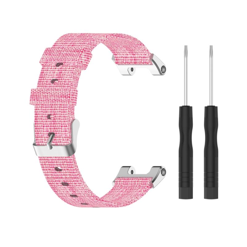 Voor Huami Amazfit Ares A1908 Nylon Canvas vervangingsband met utility knife(pink)