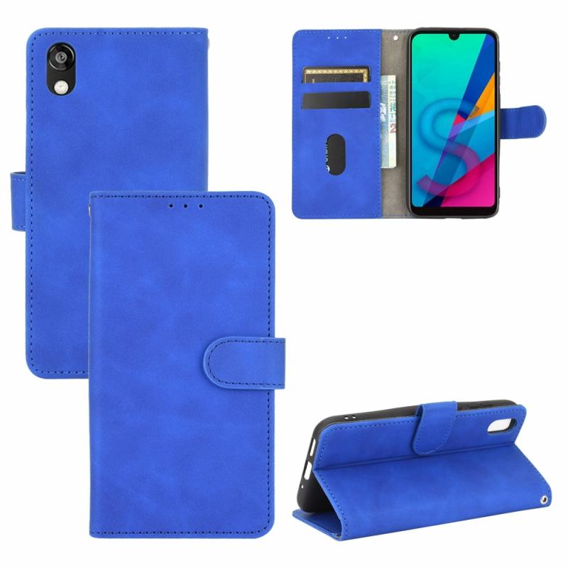 Voor Huawei Honor 8S / Y5 (2019) Solid Color Skin Voel magnetische gesp horizontale flip kuittextuur PU lederen kast met houder & kaartslots & portemo