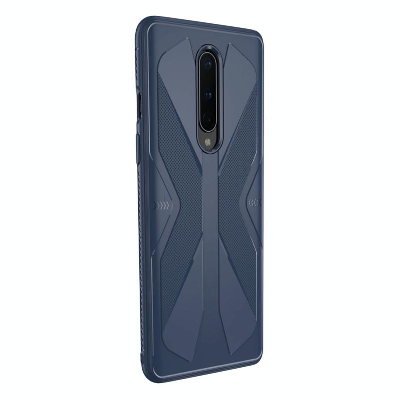 Voor OnePlus 8 Pro Butterfly Shadow Schokbestendige rubberen TPU beschermhoes (blauw)