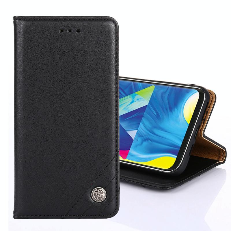 Voor Samsung Galaxy Note20 Non-Magnetic Retro Texture Horizontale Flip Lederen case met Holder & Card Slots & Wallet(Zwart)
