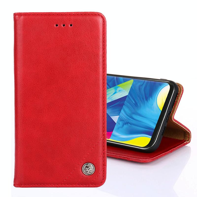 Voor Samsung Galaxy Note20 Non-Magnetic Retro Texture Horizontale Flip Lederen case met Holder & Card Slots & Wallet(Red)