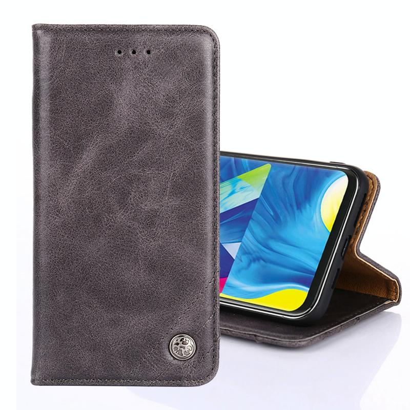 Voor Samsung Galaxy S10 Non-Magnetic Retro Texture Horizontale Flip Lederen case met Holder & Card Slots & Wallet(Grey)