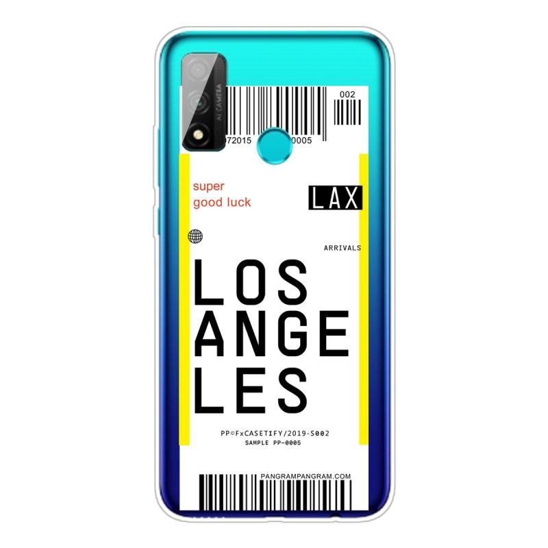 Voor Huawei P Smart 2020 Boarding Card Series Pattern TPU Protective Case (Los Angeles)