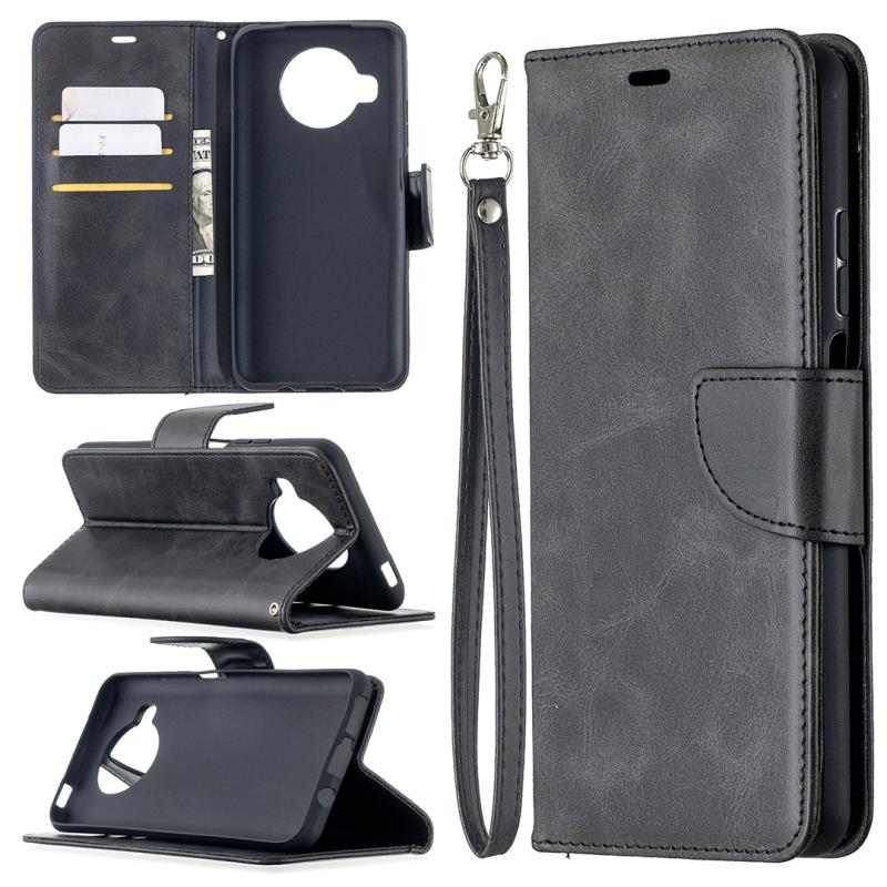 For Xiaomi Mi 10T Lite 5G Retro Lambskin Texture Pure Color Horizontal Flip PU Leather Case with Holder & Card Slots & Wallet & Lanyard(Black)