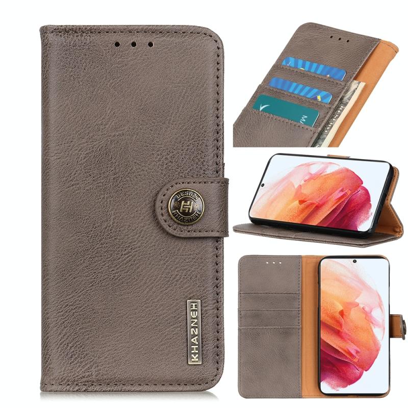 Voor Samsung Galaxy S30 KHAZNEH Cowhide Texture Horizontale Flip Lederen case met Holder & Card Slots & Wallet(Khaki)
