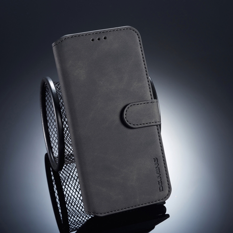 CGI MING Retro olie kant horizontale Flip Case voor Huawei Mate 20 Lite met houder & kaartsleuven & portemonnee (zwart)