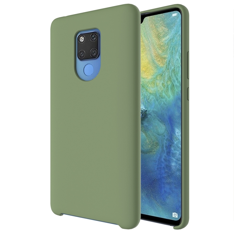 Zuivere kleur vloeibare siliconen beschermhoes voor Huawei Mate 20 X (leger-groen)