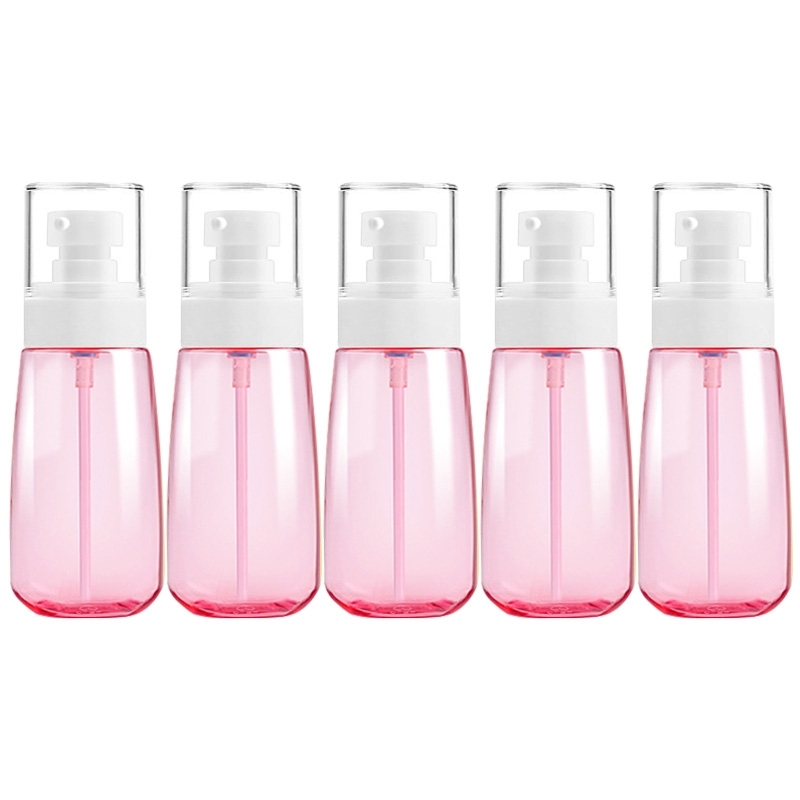 5 STKS reizen plastic flessen lekvrije draagbare reisaccessoires kleine flessen containers 60ml (roze)