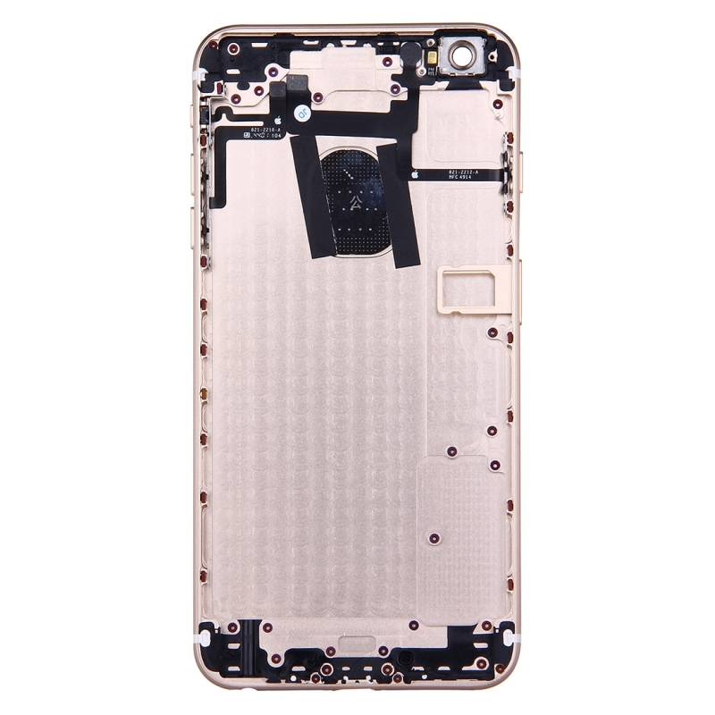 Plus Full housing backcover met Power knop & Volume knop Flex kabel voor iPhone 6(Gold)