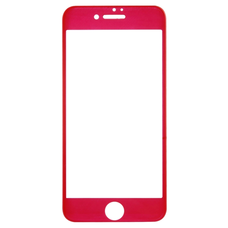 Voor de iPhone 7 0.3 mm 9H oppervlakte hardheid 4D gebogen rand volledige scherm Tempered glas scherm Protector(Red)