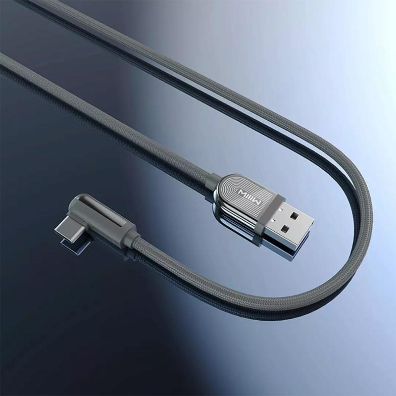 Originele Xiaomi Youpin MWPY03 3A MAX USB naar USB-C / TYPE-C QC3.0 ellebooggegevenssynchronisatie oplaadkabel AC150 Lengte: 1 5 m