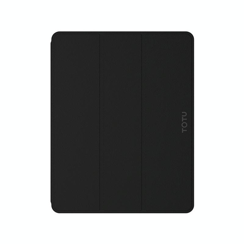 Voor iPad 10 2 TOTUDESIGN gordijn serie horizontale Flip PU lederen draagtas met drie-opvouwbare houder & Pensleuf (zwart)